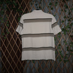 medium - Vintage Y2K Anchor Blue polo striped shirt - Beige - M