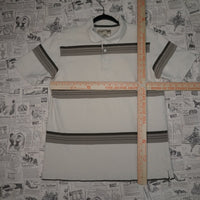 medium - Vintage Y2K Anchor Blue polo striped shirt - Beige - M