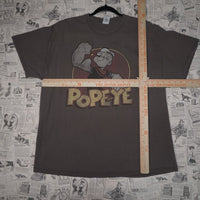 XL - Vintage Y2K American Vintage popeye faded cartoon shirt - Brown - XL