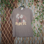 XL - Vintage Y2K American Vintage popeye faded cartoon shirt - Brown - XL