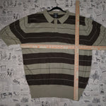 2XL - Vintage Y2K Lowrider charlie brown striped polo boxy - Beige - XXL