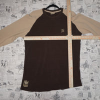 XL - Vintage Y2K Brooklyn Express ribbed waffle net thermal - Brown - XL