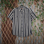 medium - Vintage Y2K Ridge Cut plaid button shirt - White - M