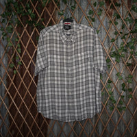 Vintage Y2K Billabong plaid button shirt surf skate style - White