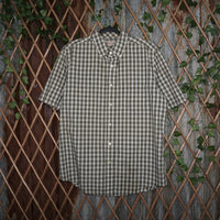 medium - Vintage Y2K George plaid button essential shirt - White - M