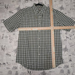 medium - Vintage Y2K George plaid button essential shirt - White - M