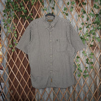 XL - Vintage Y2K Timberland button plaid embroidered - White - XL