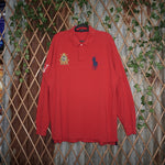 XL - Vintage Y2K Polo, Ralph Lauren embroider big pony long - Red - XL