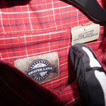 large - Vintage Y2K Shaver Lake plaid button essential shirt - Red - L