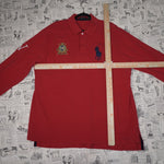 XL - Vintage Y2K Polo, Ralph Lauren embroider big pony long - Red - XL