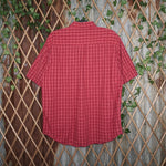 large - Vintage Y2K Shaver Lake plaid button essential shirt - Red - L