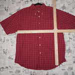 large - Vintage Y2K Shaver Lake plaid button essential shirt - Red - L