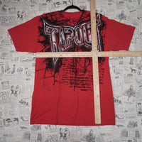 large - Vintage Y2K Tapout tap big logo jumbo print grunge - Red - L
