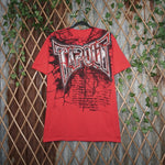 large - Vintage Y2K Tapout tap big logo jumbo print grunge - Red - L