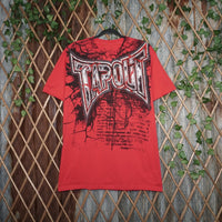 large - Vintage Y2K Tapout tap big logo jumbo print grunge - Red - L