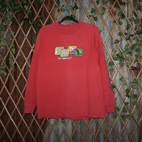 Large - Vintage Y2K Sideout side snowboarding weather rain - Red - L