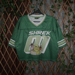 XL - Vintage Y2K Dreamworks shrek modern cropped football - Green - XL