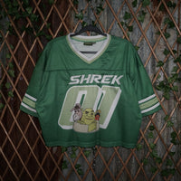 XL - Vintage Y2K Dreamworks shrek modern cropped football - Green - XL
