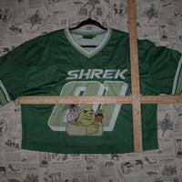 XL - Vintage Y2K Dreamworks shrek modern cropped football - Green - XL