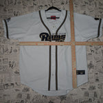 XL - Vintage Y2K Nfl st louis rams embroidered button jersey - White - XL