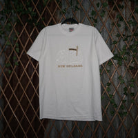 large - Vintage Y2K Oneita french quarter new orleans - White - L