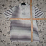 large - Vintage Y2K Polo Ralph Lauren stripe embroidered - White - L