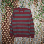 XL - Vintage Y2K Cherokee stripe knitted sweater - Red - XL