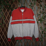 medium - Vintage Y2K Adidas zip track jacket stripe two tone - Red - M