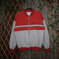 medium - Vintage Y2K Adidas zip track jacket stripe two tone - Red - M
