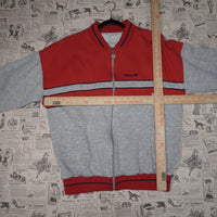 medium - Vintage Y2K Adidas zip track jacket stripe two tone - Red - M