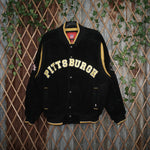 large - Vintage Y2K Nfl work wear outerwear shell jacket - Black - L