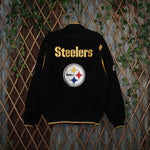 large - Vintage Y2K Nfl work wear outerwear shell jacket - Black - L