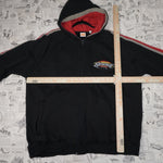 XL - Vintage Y2K Side Out embroidered chest stripes down - Black - XL