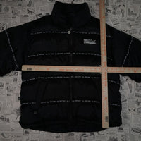 large - Vintage Y2K First Down embroidered chest hit piping - Black - L