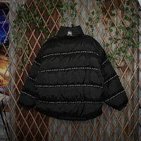 large - Vintage Y2K First Down embroidered chest hit piping - Black - L