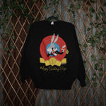 large - Vintage Y2K Warner Bros happy birthday bugs bunny - Black - L