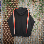 XL - Vintage Y2K Side Out embroidered chest stripes down - Black - XL