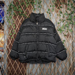 large - Vintage Y2K First Down embroidered chest hit piping - Black - L