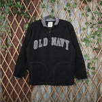 XL - Vintage Y2K Old Navy embroidered patch fell across - Black - XL