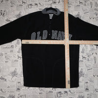 XL - Vintage Y2K Old Navy embroidered patch fell across - Black - XL