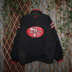 large - Vintage Y2K Pro Player san francisco 49ers puffer - Black - L