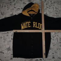 large - Vintage Y2K Impact university waterloo embroidered - Black - L