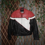44 - Vintage Y2K Vetter windjammer leather zip heavyweight - Red - 44
