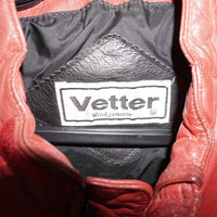 44 - Vintage Y2K Vetter windjammer leather zip heavyweight - Red - 44