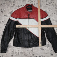 44 - Vintage Y2K Vetter windjammer leather zip heavyweight - Red - 44