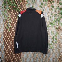 XXL - Vintage Y2K Tommy Hilfiger argyle pat pattern quarter - Black - XXL