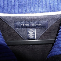 XXL - Vintage Y2K Tommy Hilfiger argyle pat pattern quarter - Black - XXL