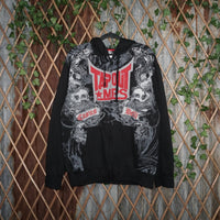 L - Vintage Y2K Tap Out mps grail embroidered graphic across - Black - L