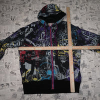 L - Vintage Y2K Artful Dodger jay brand grunge skeleton - Black - L