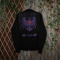 S - Vintage Y2K Log premium men’s jacket grunge chest hit - Black - S